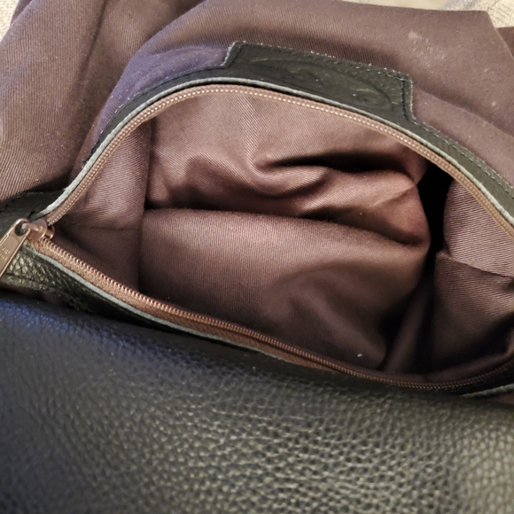 Onna Ehrlich Genuine Pebbled Soft Leather Purse Bag Hobo Soft Extra Large Tassel - Picture 7 of 11